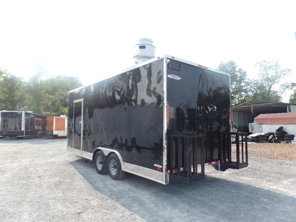 8.5x20 Black Food Catering Trailer 1