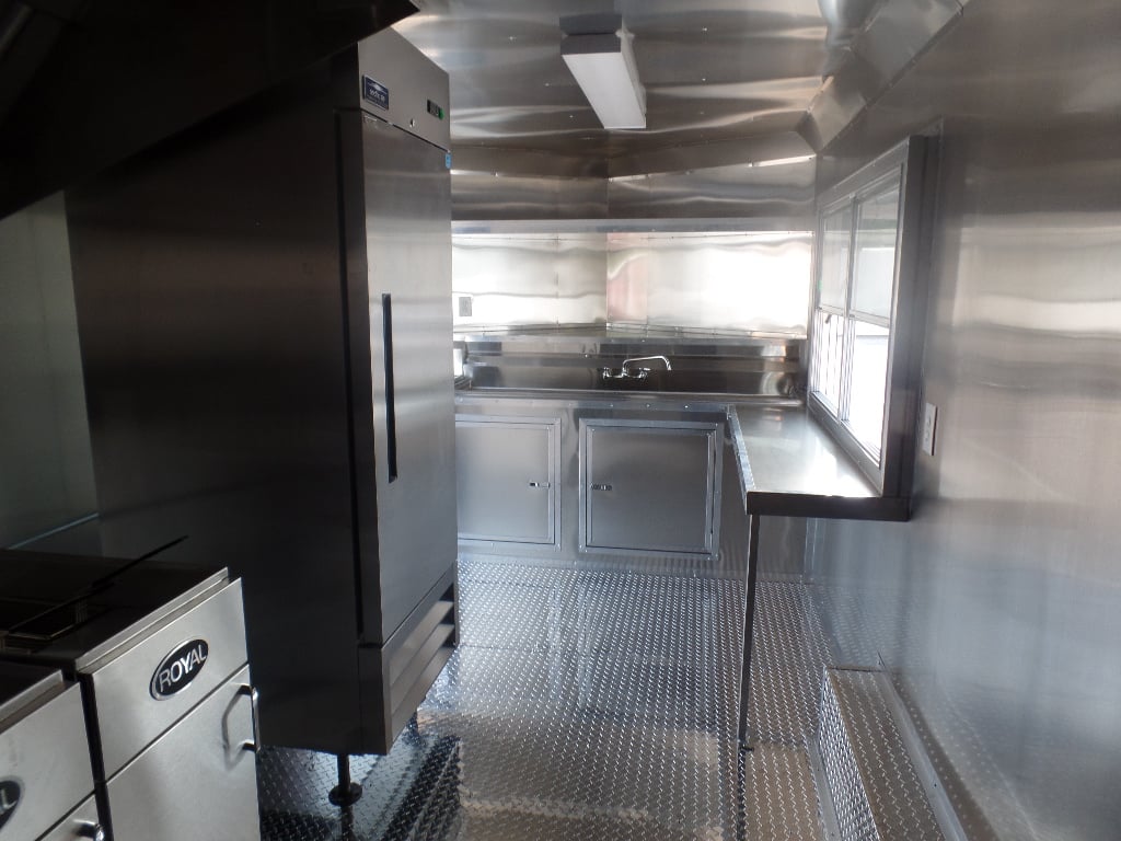 8.5' x 16' White Concession Food Trailer With Appliances