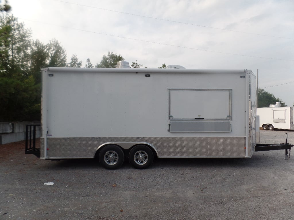 8.5' x 20' White Concession Food Event Trailer