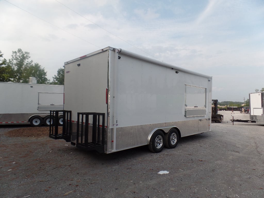 8.5' x 20' White Concession Food Event Trailer