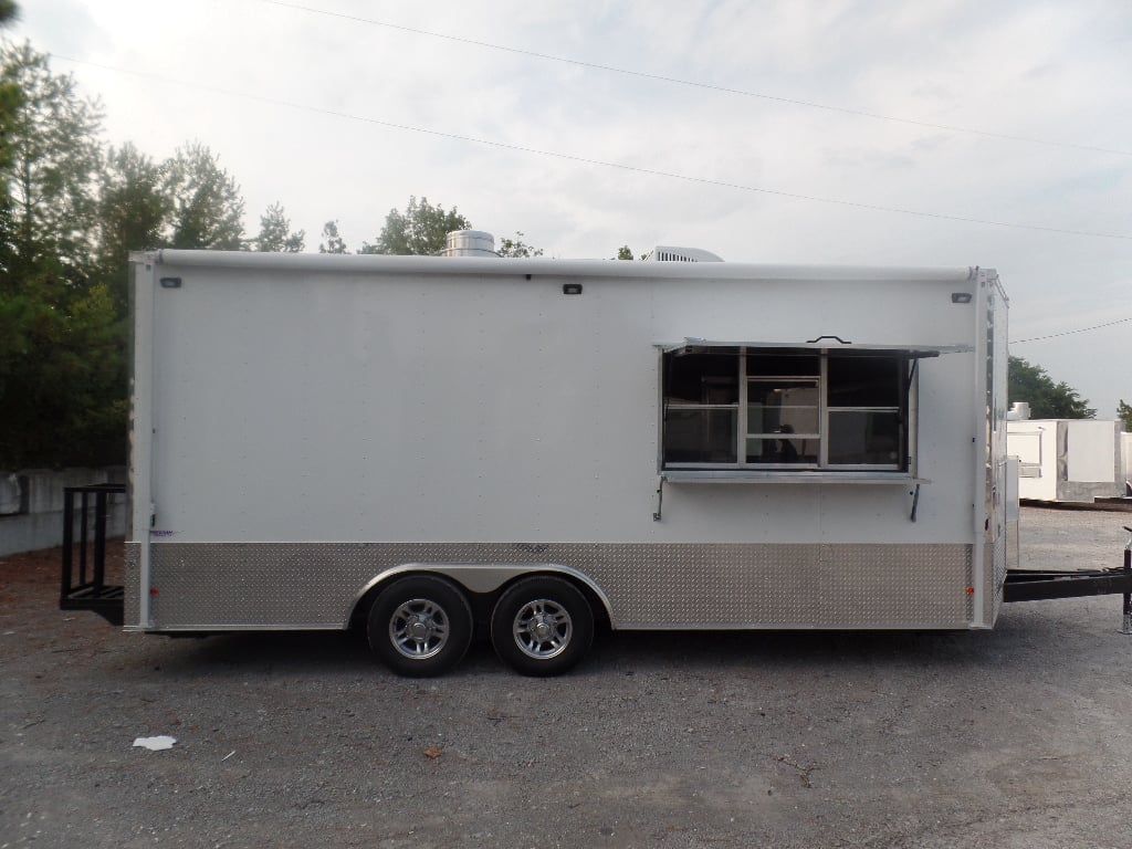 8.5' x 20' White Concession Food Event Trailer