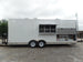 White Flat Front 8.5x24 Food Catering Concession Trailer 1