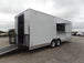 White Flat Front 8.5x24 Food Catering Concession Trailer 1