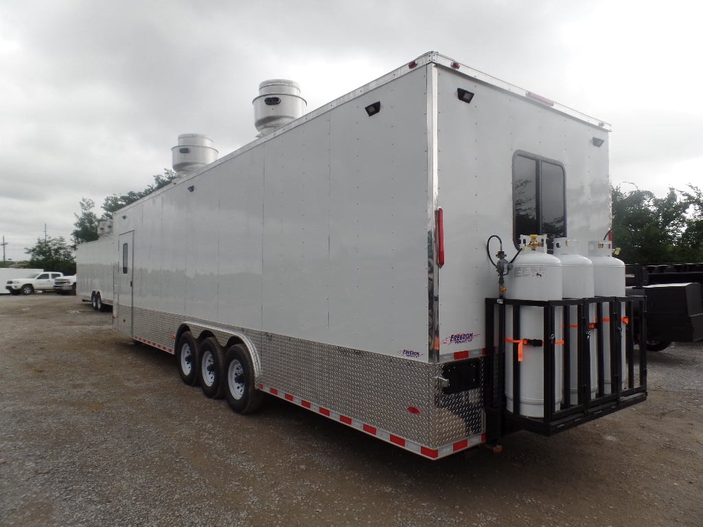 White 8.5x32 Commercial Food Concession Trailer 1