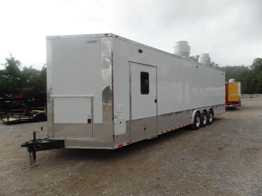 White 8.5x32 Commercial Food Concession Trailer 1