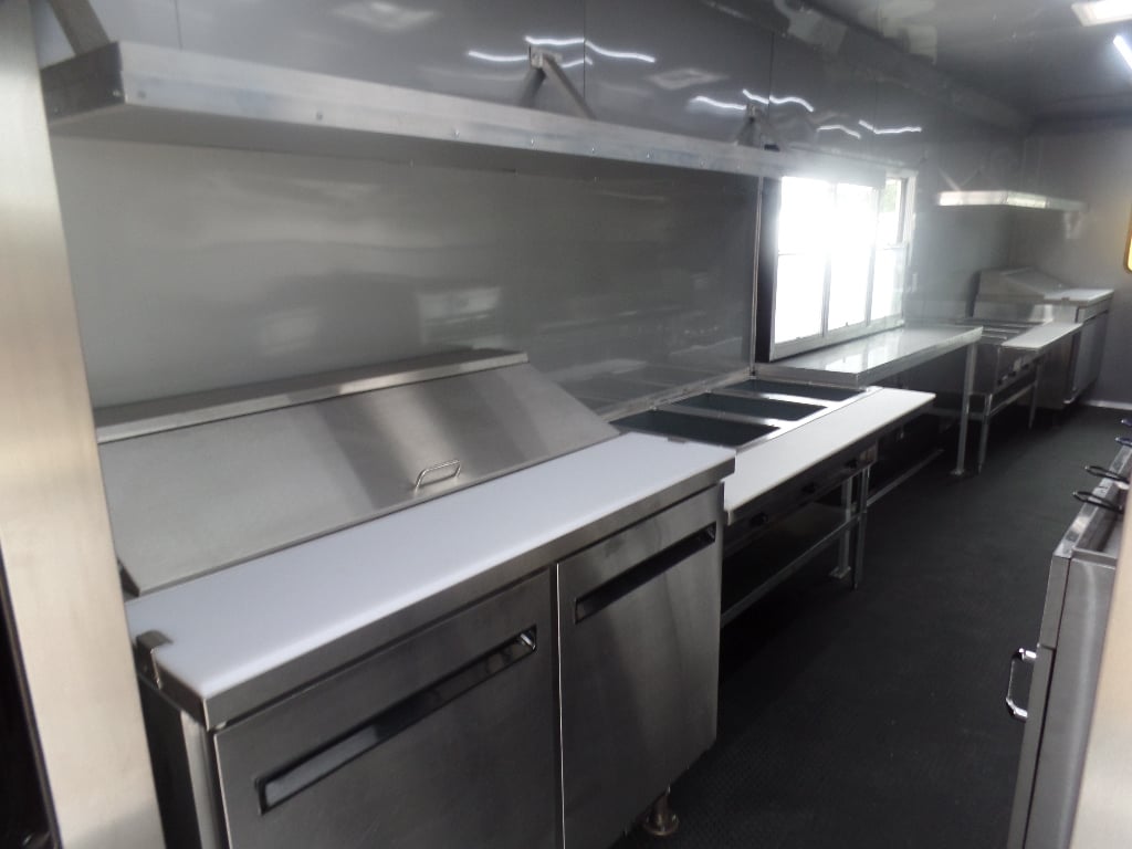 White 8.5x32 Commercial Food Concession Trailer 1