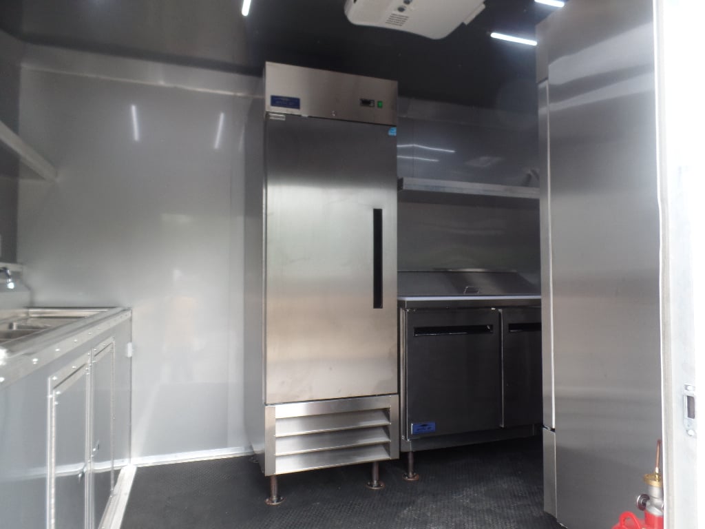 White 8.5x32 Commercial Food Concession Trailer 1