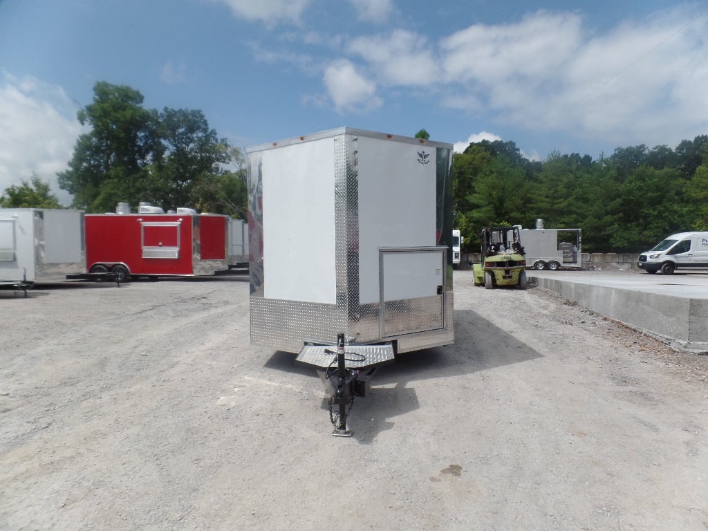 8.5' x 16' White Concession Food Trailer With Appliances