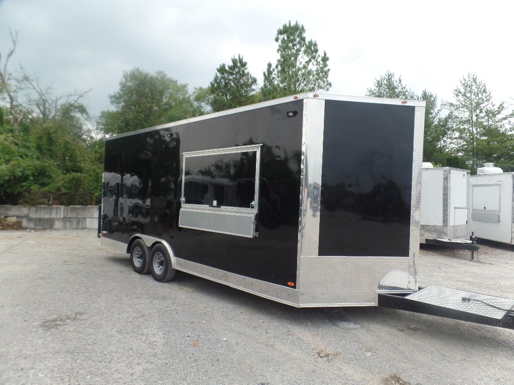 Black 8.5x20 Food Catering Trailer 1