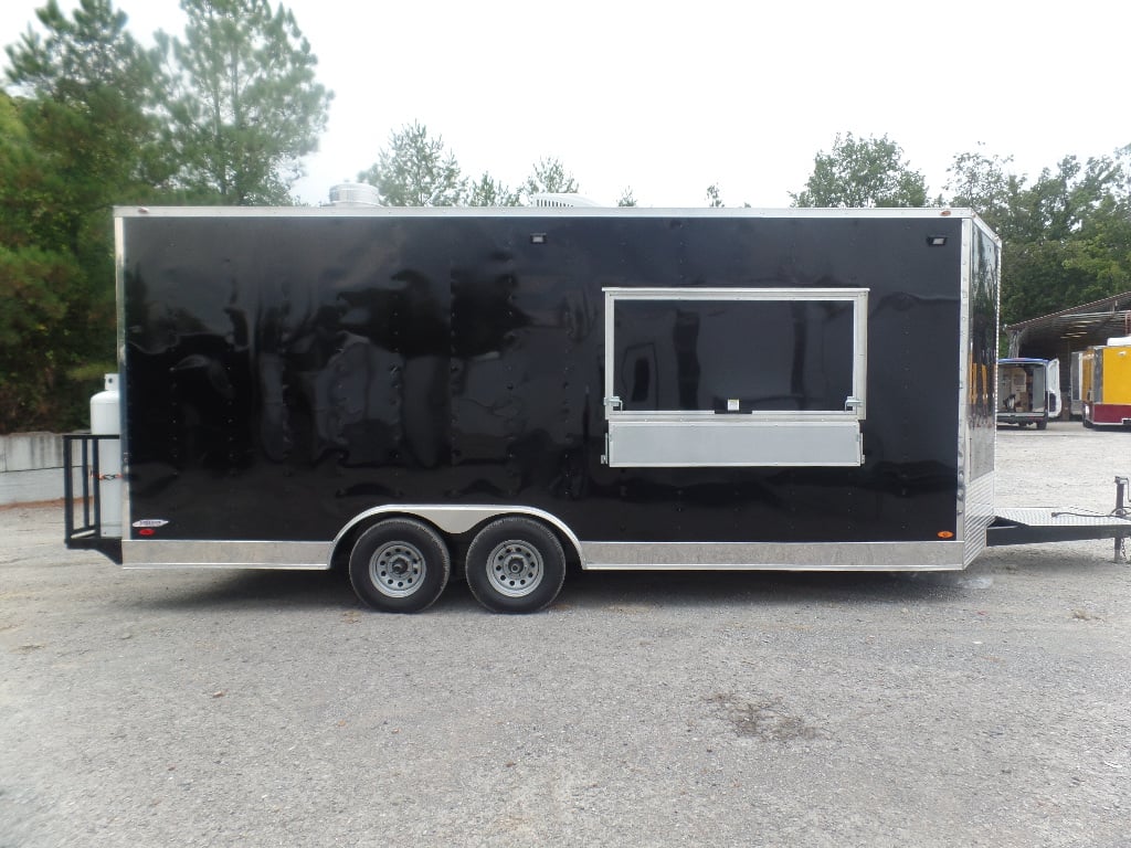 Black 8.5x20 Food Catering Trailer 1