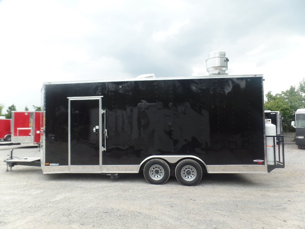 Black 8.5x20 Food Catering Trailer 1