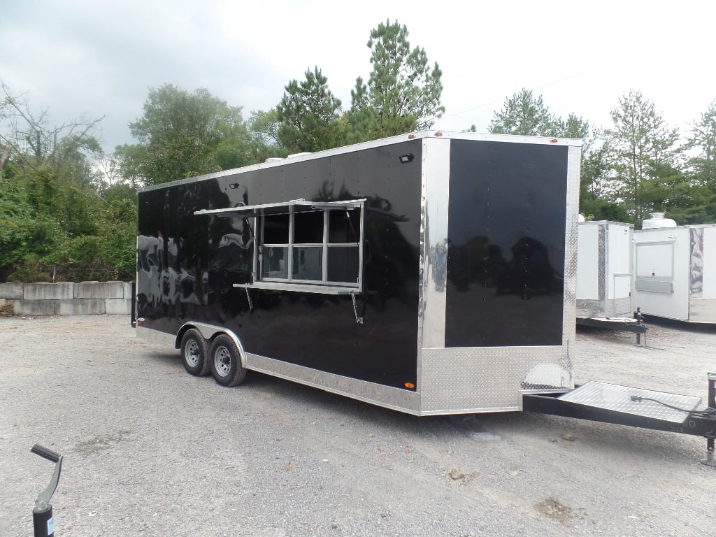 Black 8.5x20 Food Catering Trailer 1