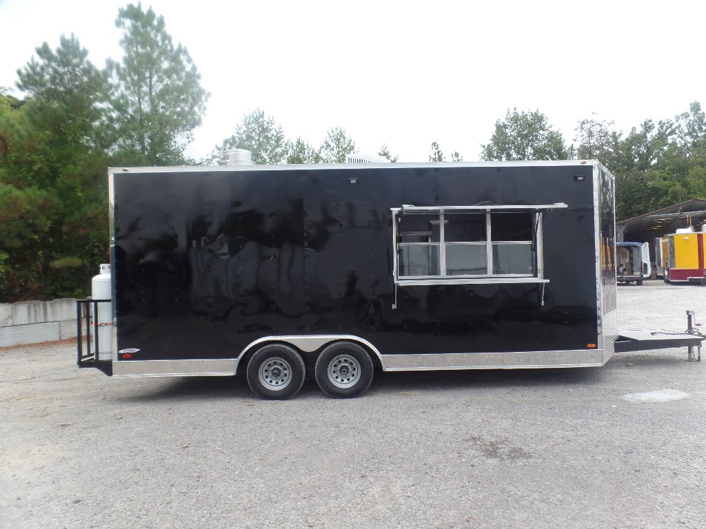 Black 8.5x20 Food Catering Trailer 1