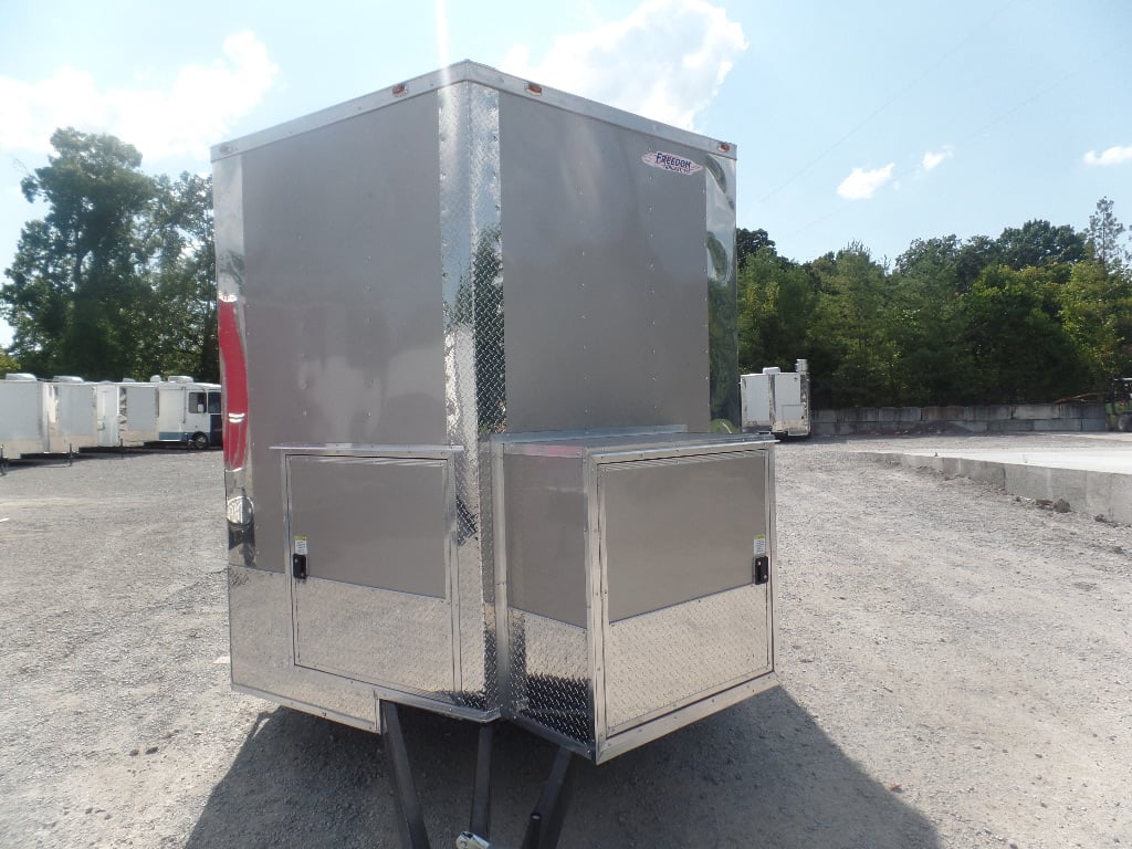 8.5' x 18' Arizona Beige Porch Style Concession Food Trailer With Appliances