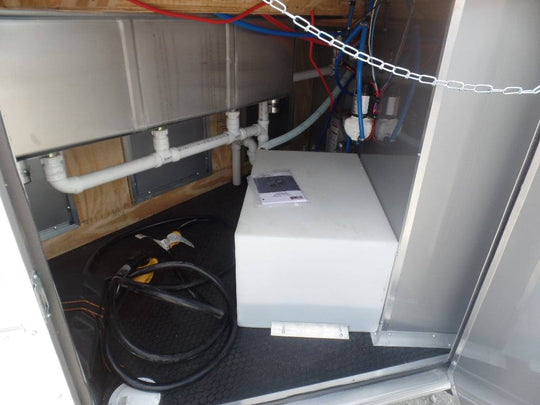 8.5' x 18' Arizona Beige Porch Style Concession Food Trailer With Appliances