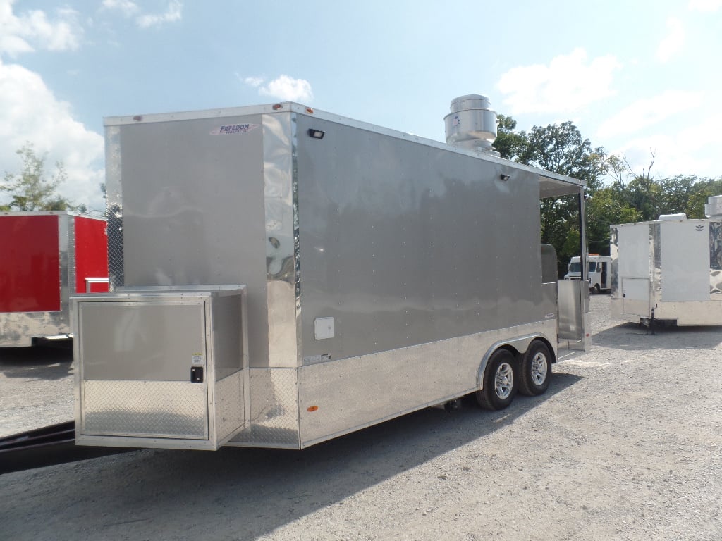 8.5' x 18' Arizona Beige Porch Style Concession Food Trailer With Appliances