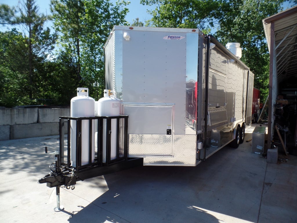 8.5' x 24' Concession Trailer Silver Frost Food Event Catering