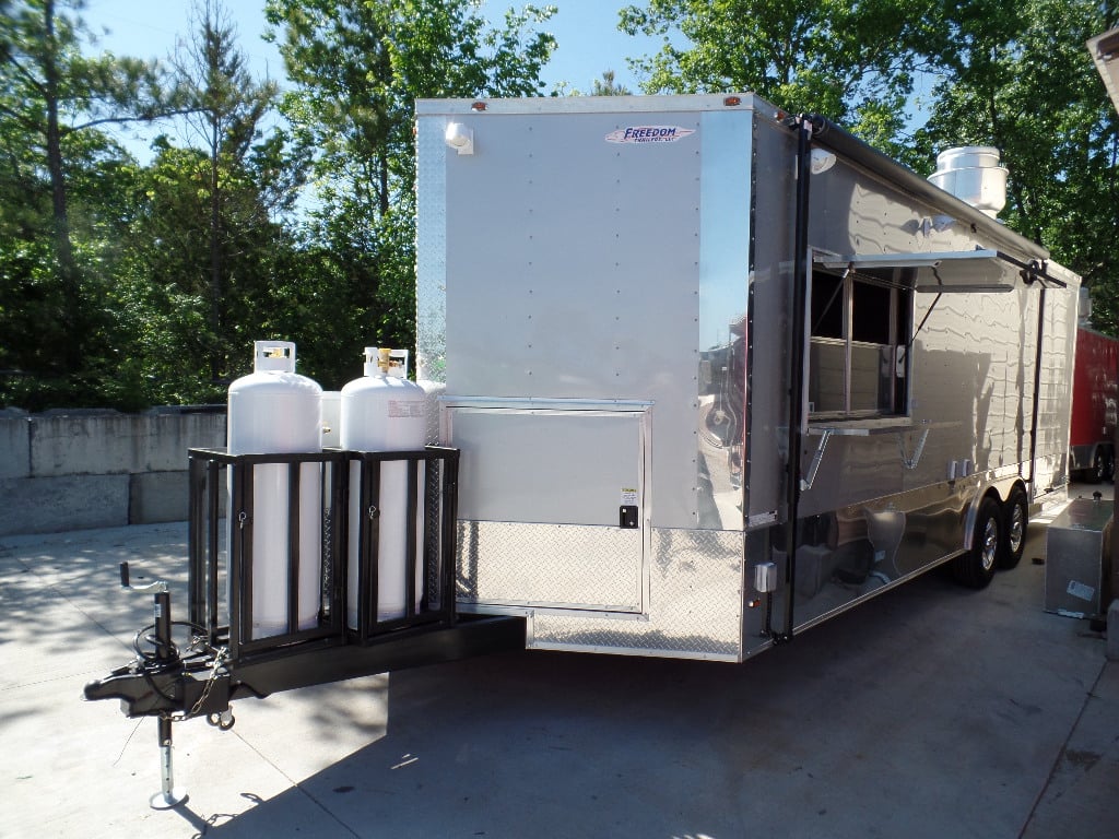 8.5' x 24' Concession Trailer Silver Frost Food Event Catering