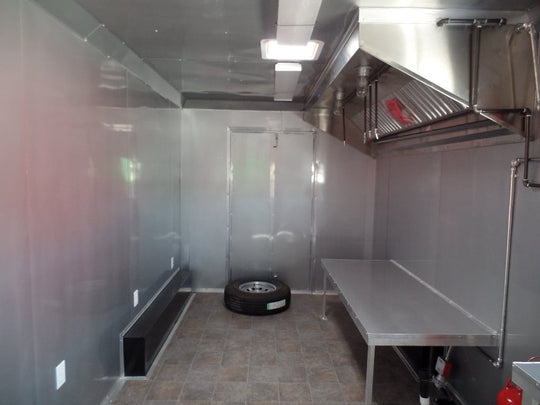 8.5' x 24' Concession Trailer Silver Frost Food Event Catering