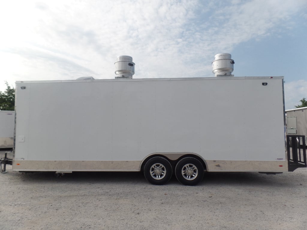 8.5' x 25' White Catering Concession Food Trailer