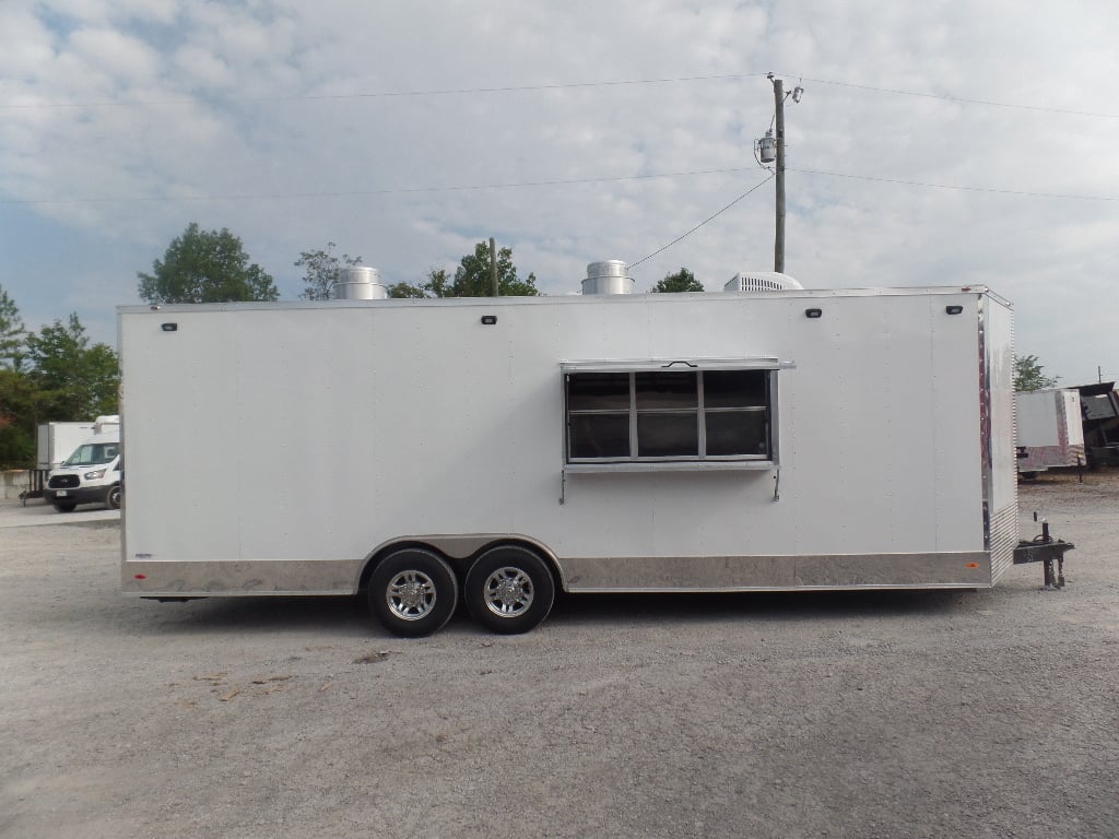 8.5' x 25' White Catering Concession Food Trailer