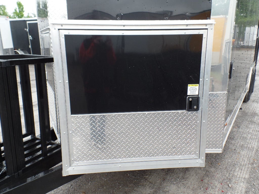 8.5' x 22' Concession Food Trailer Black Event Catering