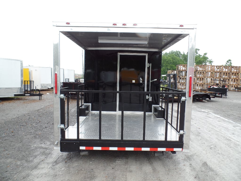 8.5' x 22' Concession Food Trailer Black Event Catering