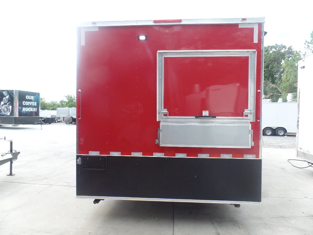 8.5' x 22' Red Concession Food Trailer