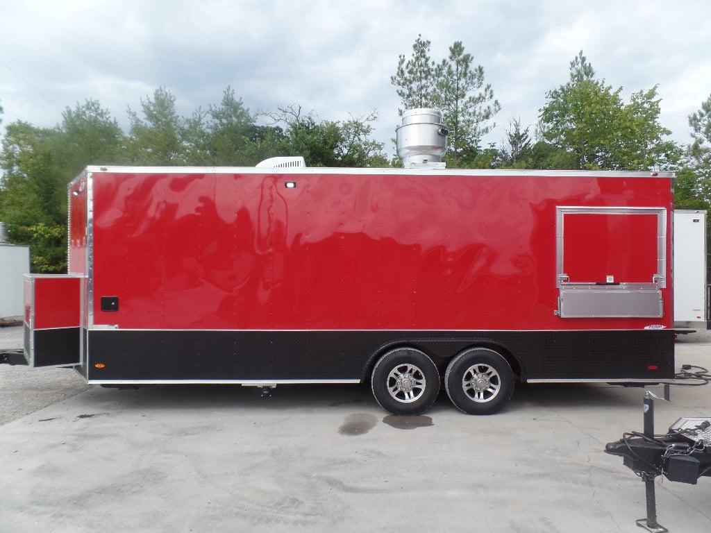 8.5' x 22' Red Concession Food Trailer