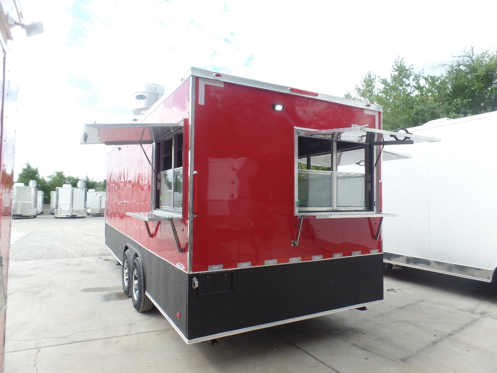 8.5' x 22' Red Concession Food Trailer