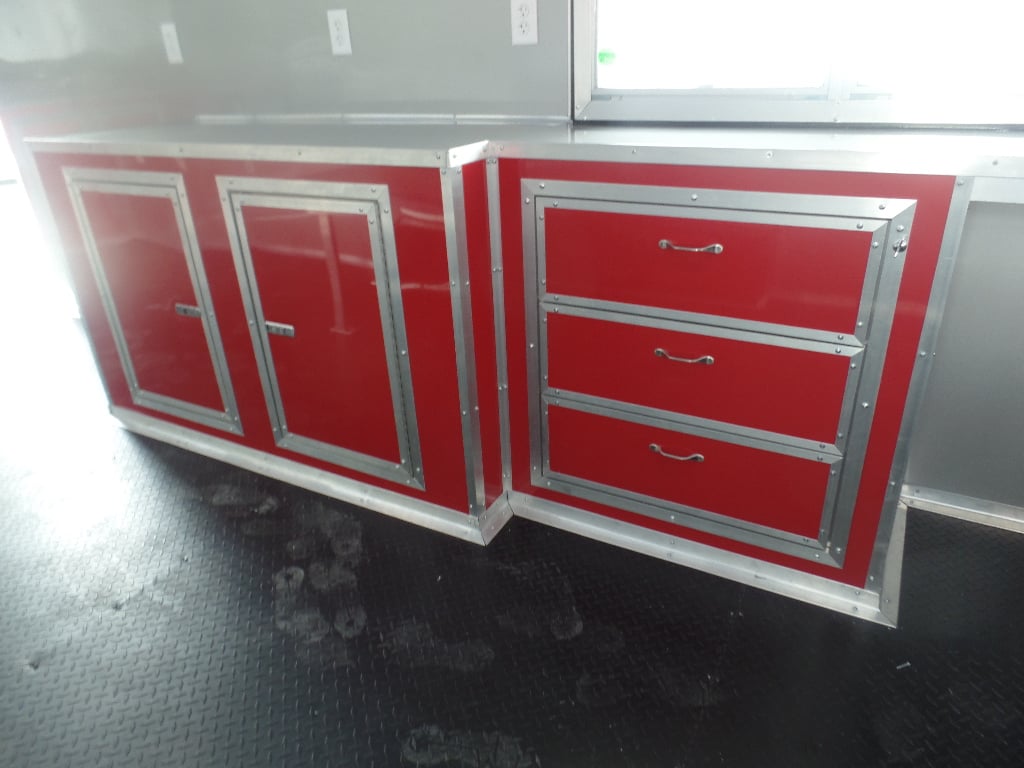 8.5' x 22' Red Concession Food Trailer