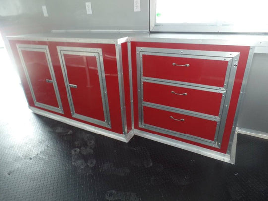 8.5' x 22' Red Concession Food Trailer