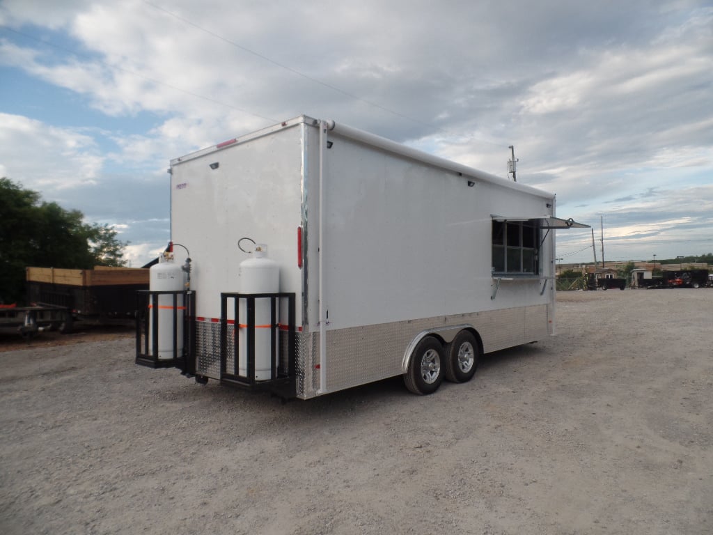 8.5' x 20' White Concession Food Event Trailer With Appliances