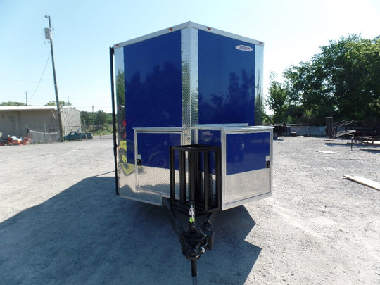 8.5' x 22' Blue BBQ Concession Food Trailer