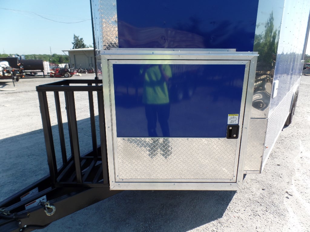 8.5' x 22' Blue BBQ Concession Food Trailer