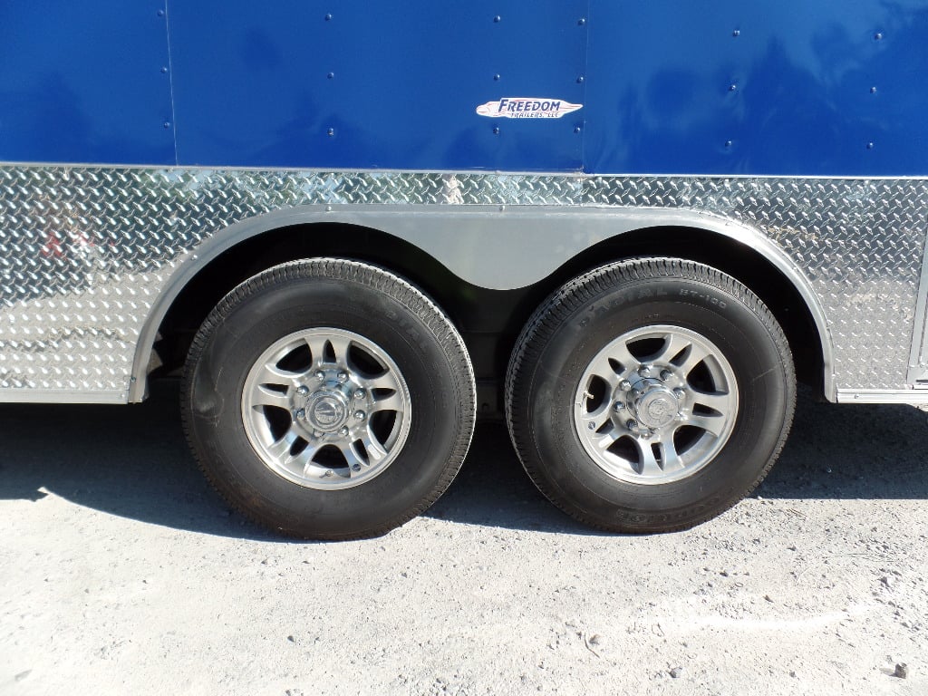 8.5' x 22' Blue BBQ Concession Food Trailer