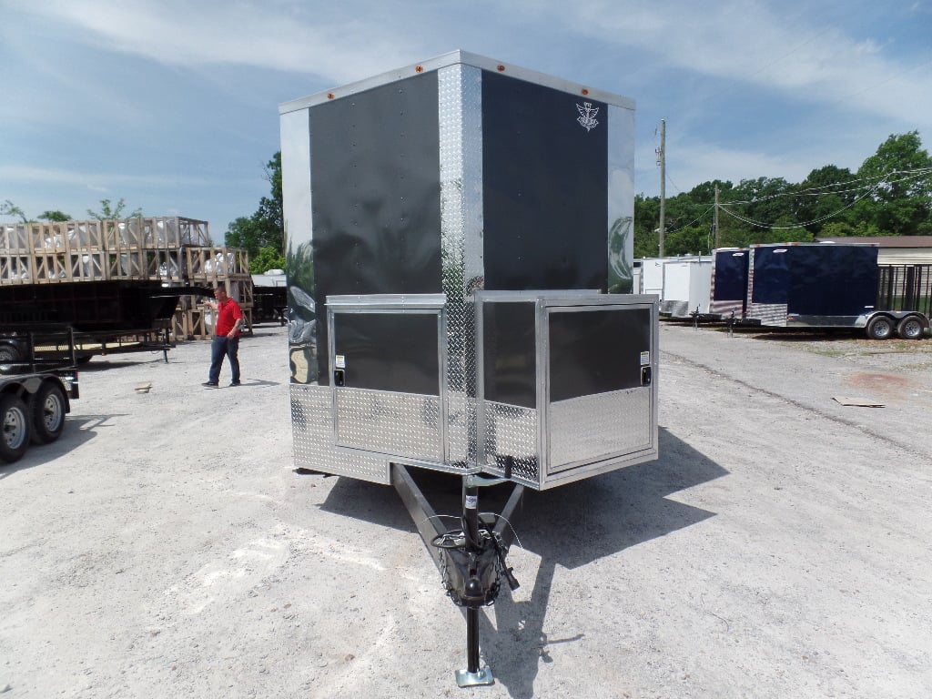 8.5' x 24' Concession Trailer Charcoal Grey Food Event Catering