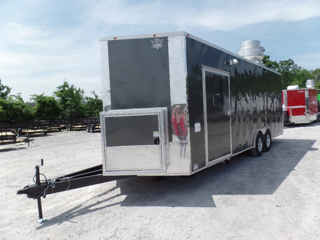 8.5' x 24' Concession Trailer Charcoal Grey Food Event Catering