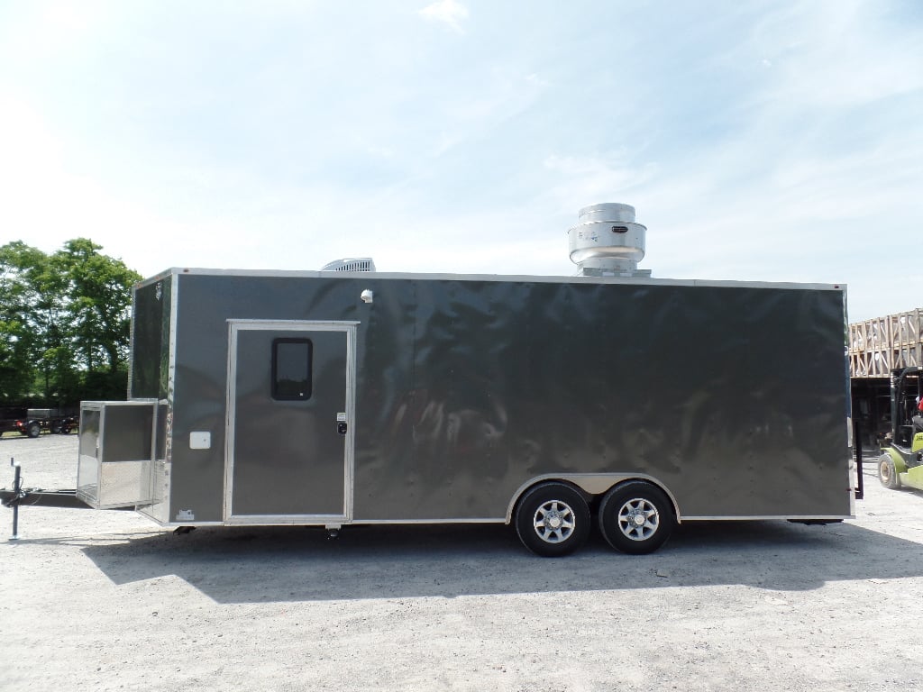 8.5' x 24' Concession Trailer Charcoal Grey Food Event Catering