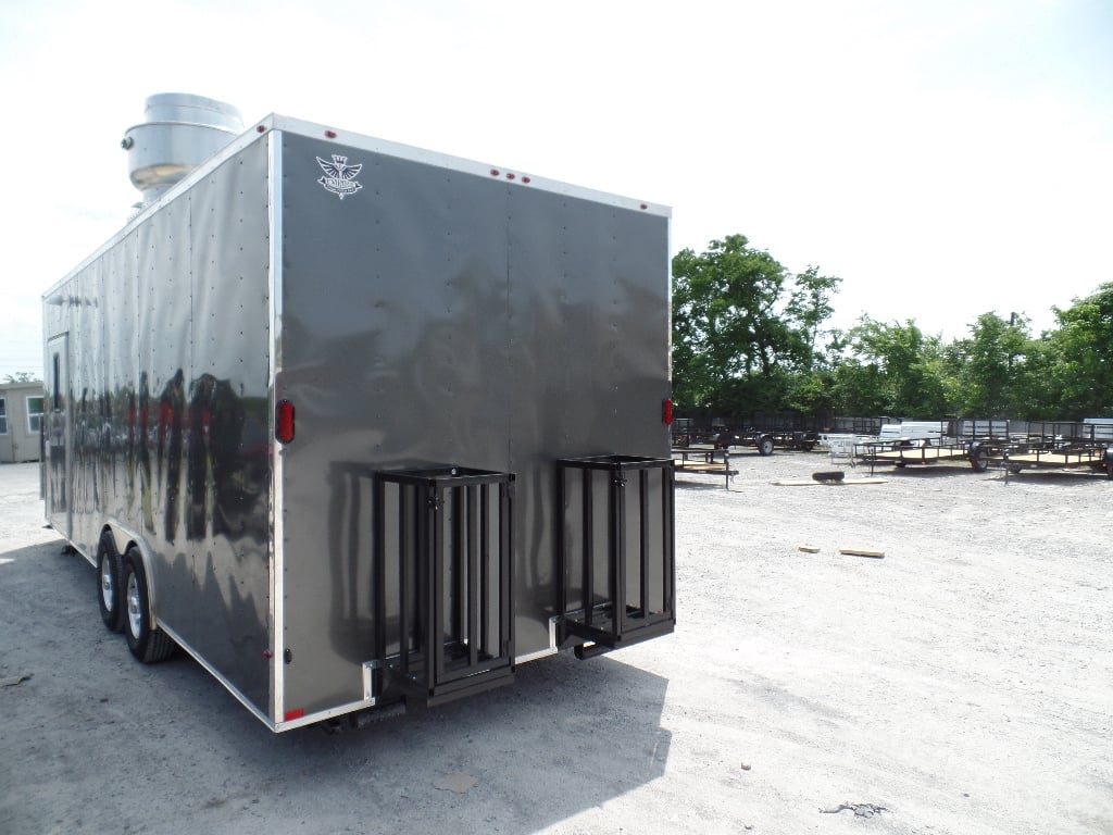 8.5' x 24' Concession Trailer Charcoal Grey Food Event Catering