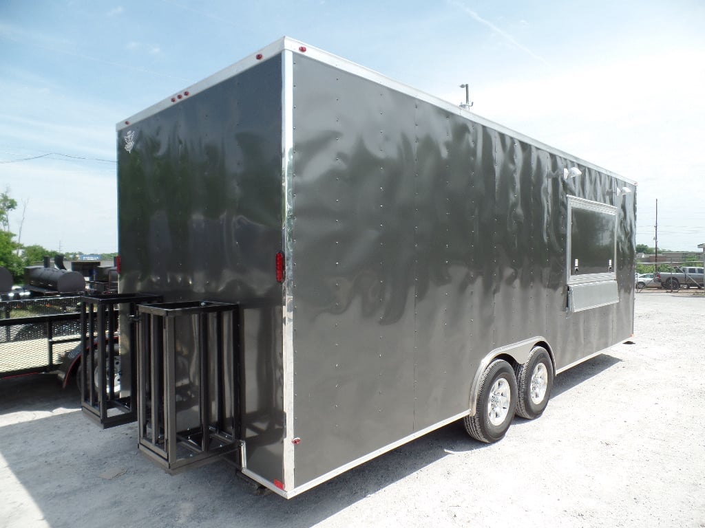 8.5' x 24' Concession Trailer Charcoal Grey Food Event Catering