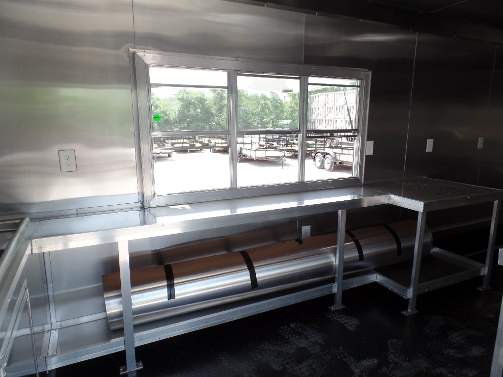 8.5' x 24' Concession Trailer Charcoal Grey Food Event Catering