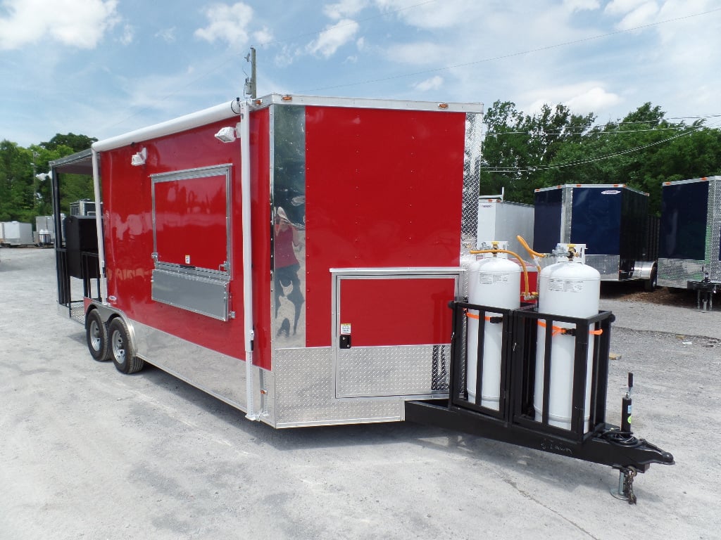 8.5' x 20' Concession Trailer Red Food Event Catering