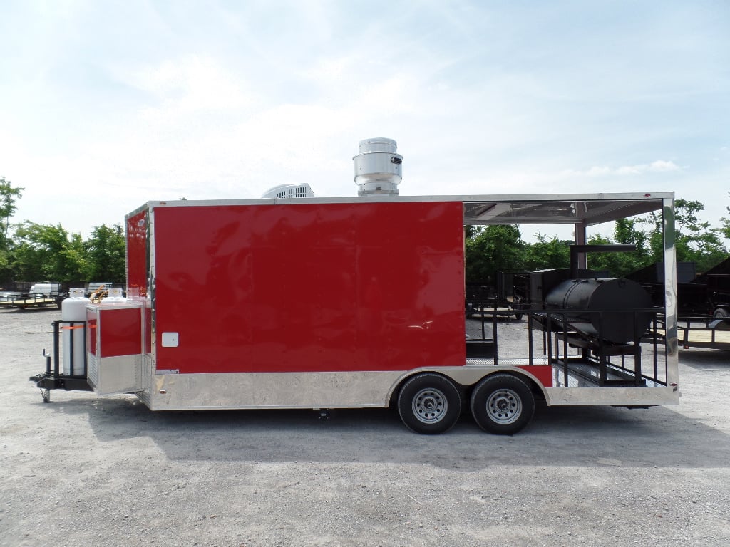 8.5' x 20' Concession Trailer Red Food Event Catering