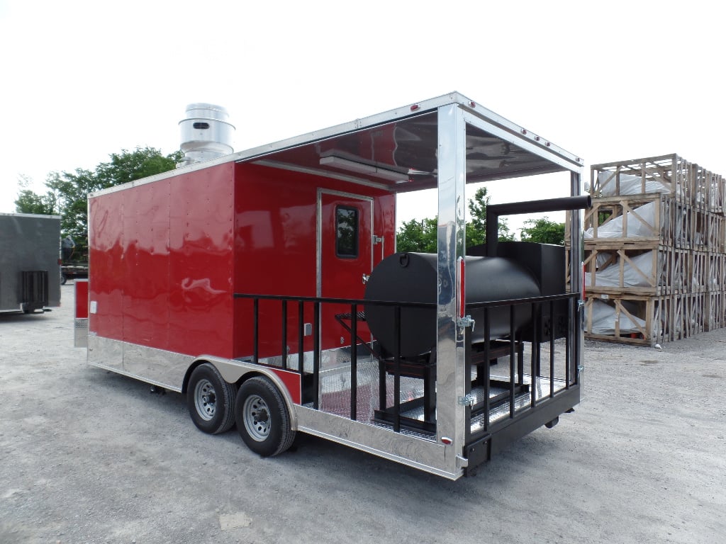 8.5' x 20' Concession Trailer Red Food Event Catering