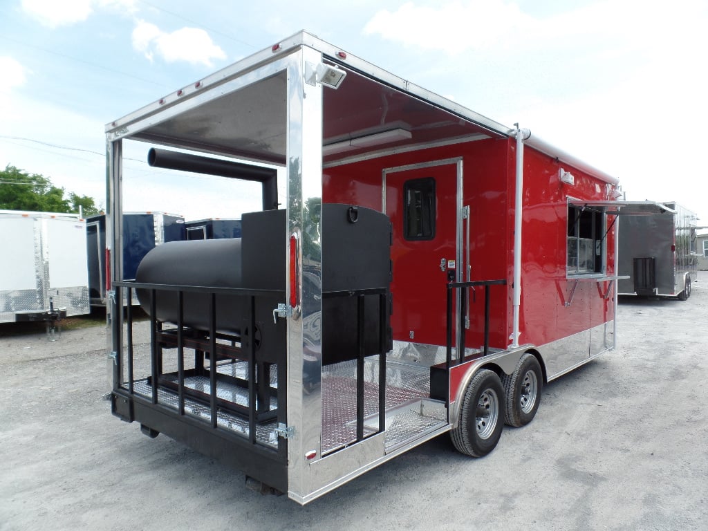 8.5' x 20' Concession Trailer Red Food Event Catering