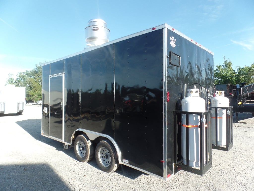 8.5x16 Black Event Concession Catering Trailer 1