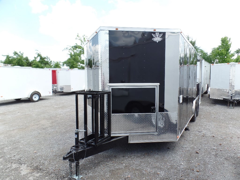 8.5' x 20' Concession Trailer Black Food Event Catering