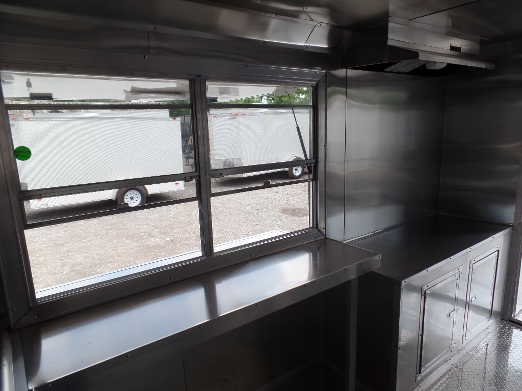 8.5' x 20' Concession Trailer Black Food Event Catering