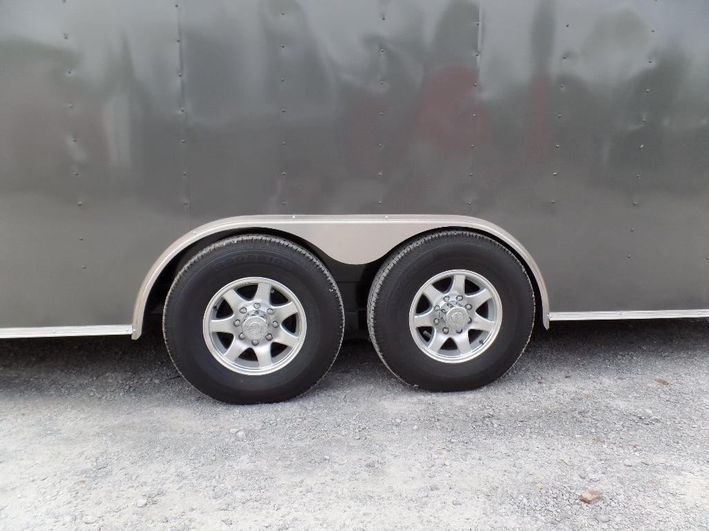 8.5' x 24' Food Concession Trailer Charcoal Gray With Appliances